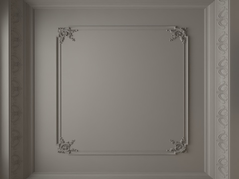  现代天花3d模型 