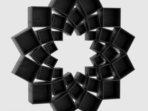  莲叶三层架，OM3d模型 