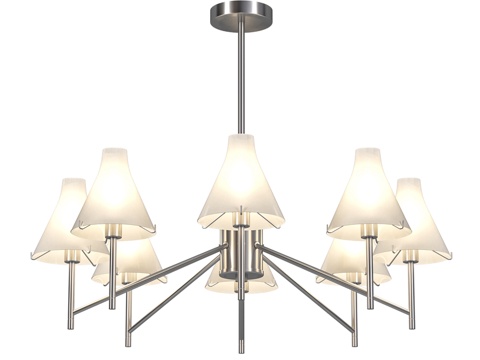  OM 玻璃灯罩杆式吊灯 LH57125 L3d模型 