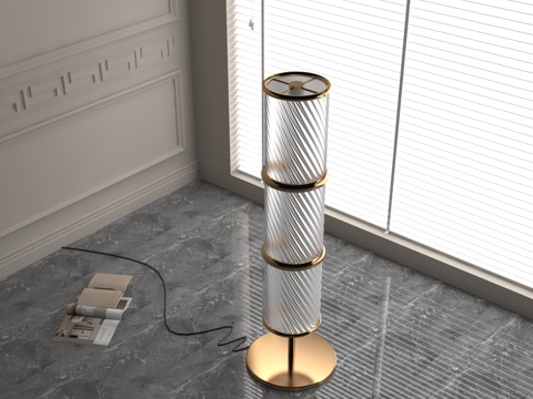  现代落地灯3d模型 