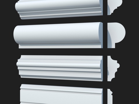  光滑装饰线条套装62. LepGrand3d模型 