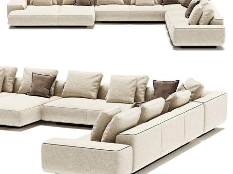  FIFTYFOURMS 沙发模块化Leggero 13d模型 