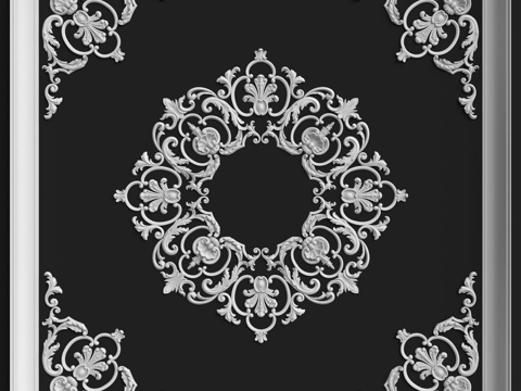  天花板组合 No. 1093d模型 