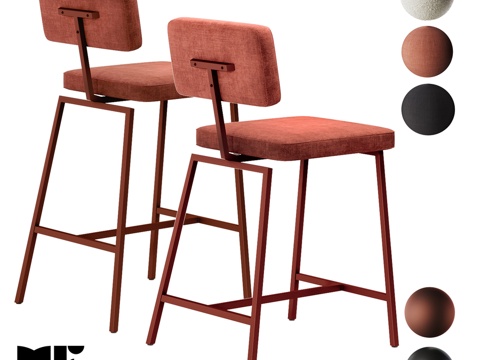  (OM) MANO FACTORY KRAB半高吧凳3d模型 