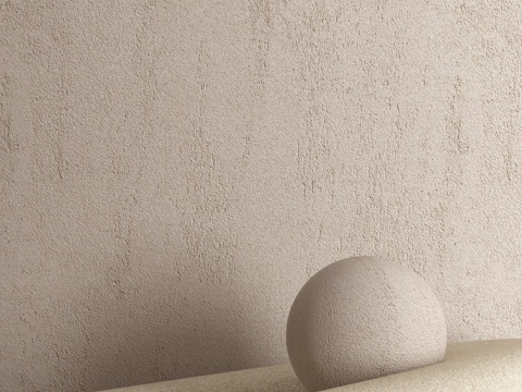  装饰涂料mka漆石灰华3d模型 