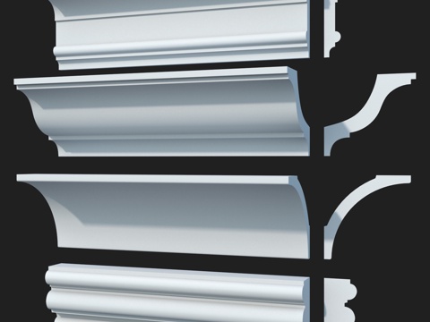  光滑窗帘盒套装 #60 LepGrand3d模型 