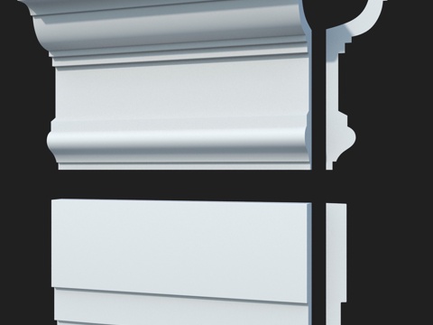  光滑檐口套装 #68 LepGrand3d模型 