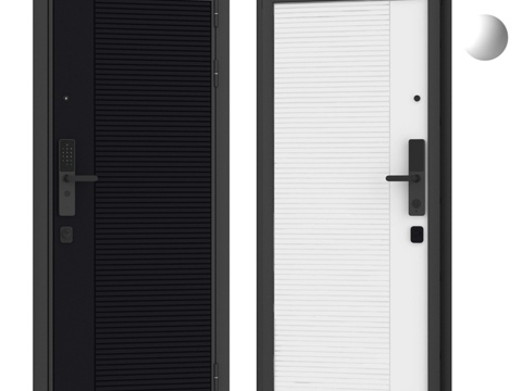  Techno 03饰面Guardian入户门3d模型 