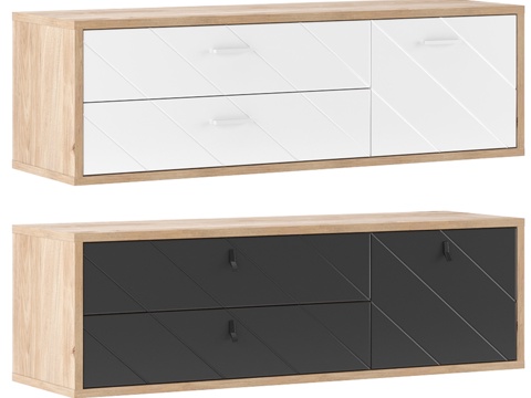  带抽屉单门壁柜Agir3d模型 