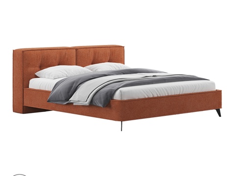  OM TOFY带腿床3d模型 