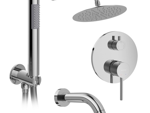  OM Shower set Select built-in3d模型 