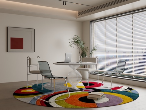  现代休闲区3d模型 