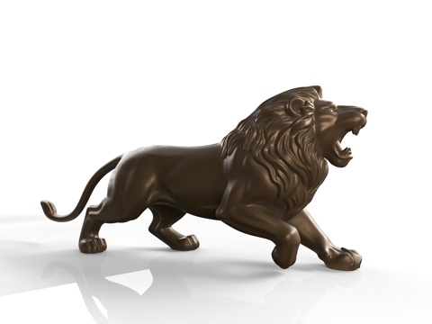现代雕塑 景观雕塑 狮子雕塑 动物雕塑摆件 狮子 主题雕塑su模型