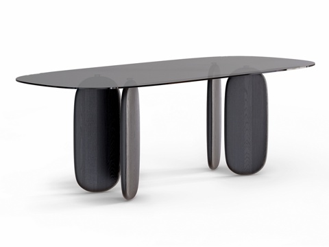  OM Siori武士道玻璃餐桌083d模型 