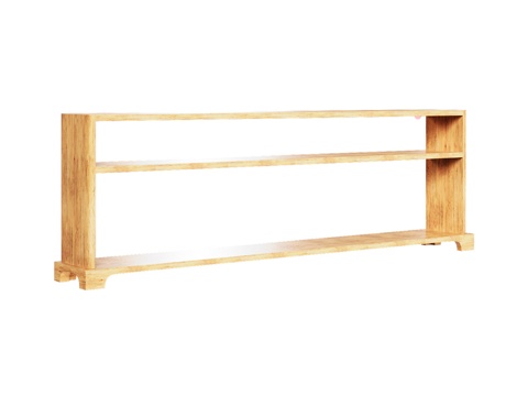  OM极简风格开放式置物架3d模型 