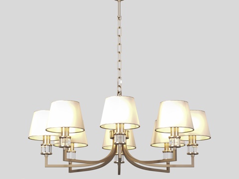  OM 吊灯带灯罩 LH71217, Ambrella3d模型 