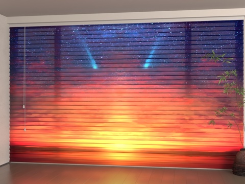  现代窗帘3d模型 