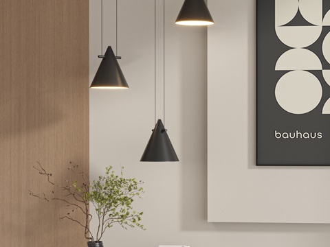  现代床头小吊灯3d模型 