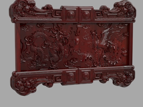  现代浮雕墙3d模型 