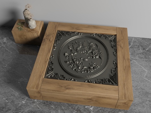  现代装饰浮雕摆件3d模型3d模型 