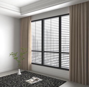  现代窗帘3d模型 