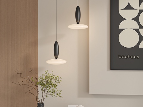  现代床头小吊灯3d模型 