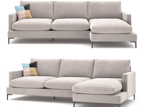 OM The Furny Leken转角沙发3d模型