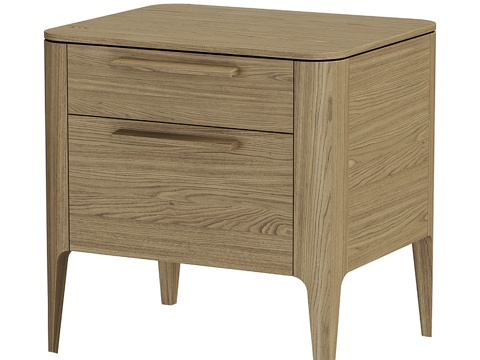  OM床头柜 2抽屉款 宽50厘米3d模型 