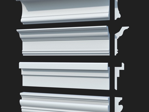  光滑窗帘盒套装 #71 LepGrand3d模型 