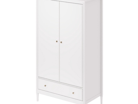  OM Elite双门衣柜（白色）3d模型 