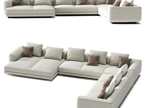  FIFTYFOURMS Harmonia 9 模块化沙发3d模型 
