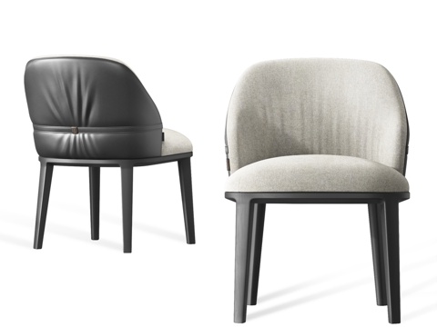  FIFTYFOURMS Plisse 轻型餐椅3d模型 