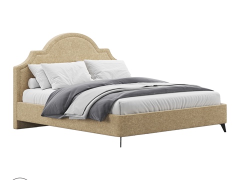  OM Oxford带腿床3d模型 