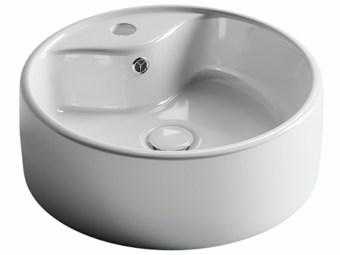  OM 悬挂式圆形洗手盆 Element 400x400x13d模型 