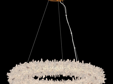  OM Tesoro 萤石600mm吊灯FL1154-6P3d模型 