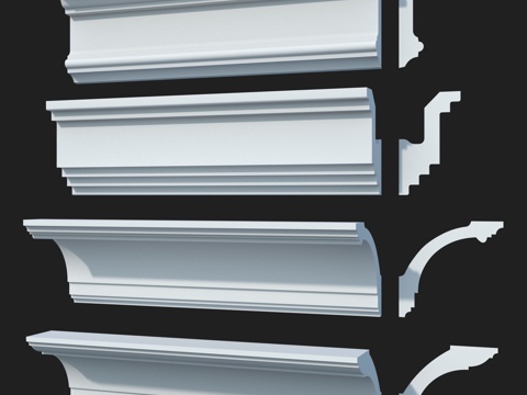  光滑窗楣套装 #66 LepGrand3d模型 