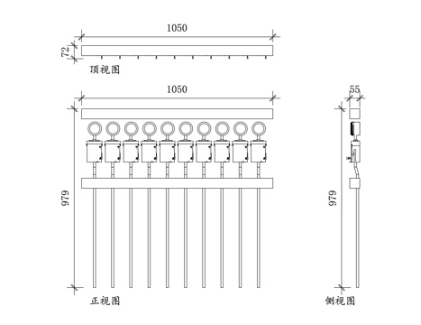 气动阀岛 气动汇流阀组 电磁阀集成块 气动阀组 集成气动阀cad施工图