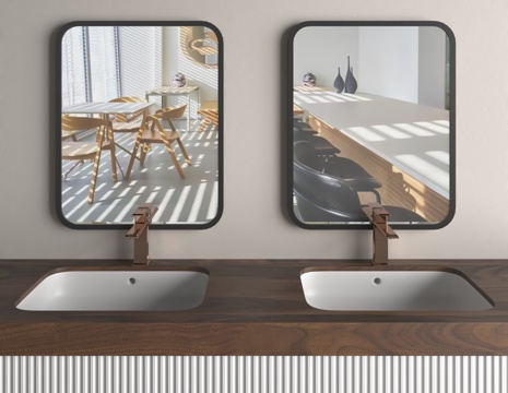  卫生间洗手台3d模型 