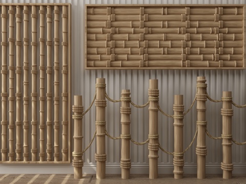  现代护栏隔断3d模型 