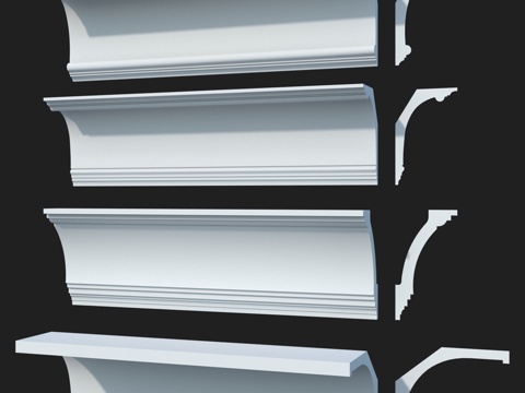  光滑窗帘盒套装 #44 LepGrand3d模型 