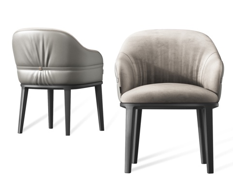  FIFTYFOURMS Plisse基础款椅子3d模型 