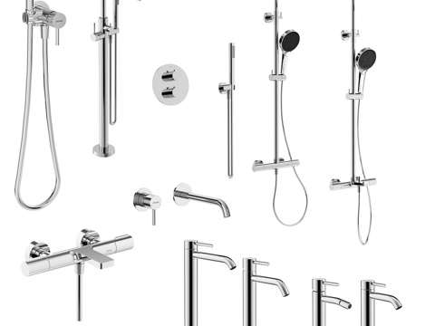  OM系列SANCOS Etn龙头及淋浴套装3d模型 