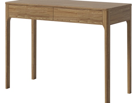  木艺家居梳妆台3d模型 