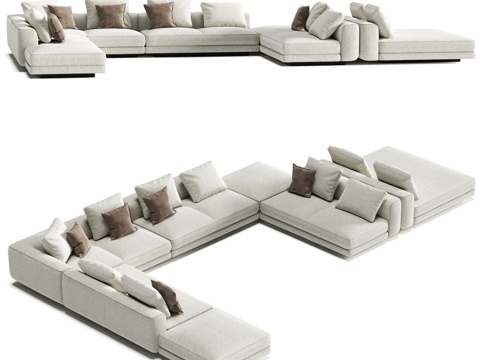  FIFTYFOURMS Harmonia 4 模块化沙发3d模型 