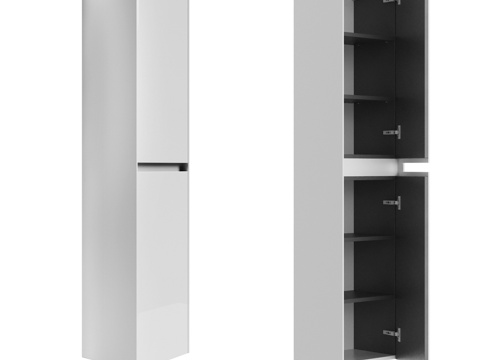  OM Cento壁挂式高柜，白色亮光漆，33d模型 