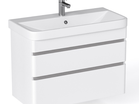  OM悬挂式带洗手盆的梳妆柜Soldi Sf 83d模型 