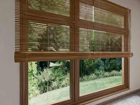  现代竹卷帘3d模型 