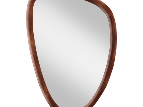  托希尔壁镜，55x78厘米，棕色3d模型 