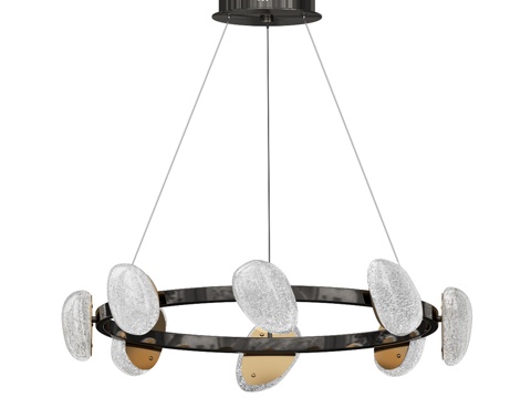  可调光水晶吊灯 Yunni 黑珍珠 07693-8A,293d模型 