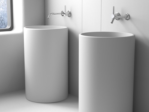  现代洗手台3d模型 